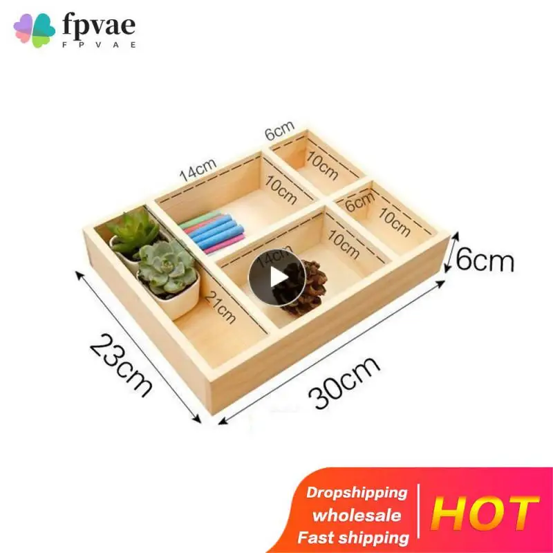 

Wooden Multi-meat Wooden Box Lipstick Storage Box Multi-squared Function Divider Large Capacity Jewelry Box Multipurpose