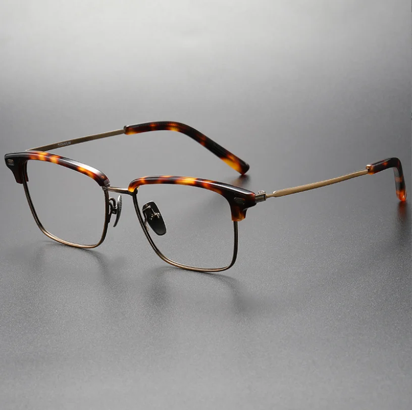 

Оптические очки для мужчин и женщин, чистый титан, для близорукости, с защитой от царапин, в винтажном стиле
