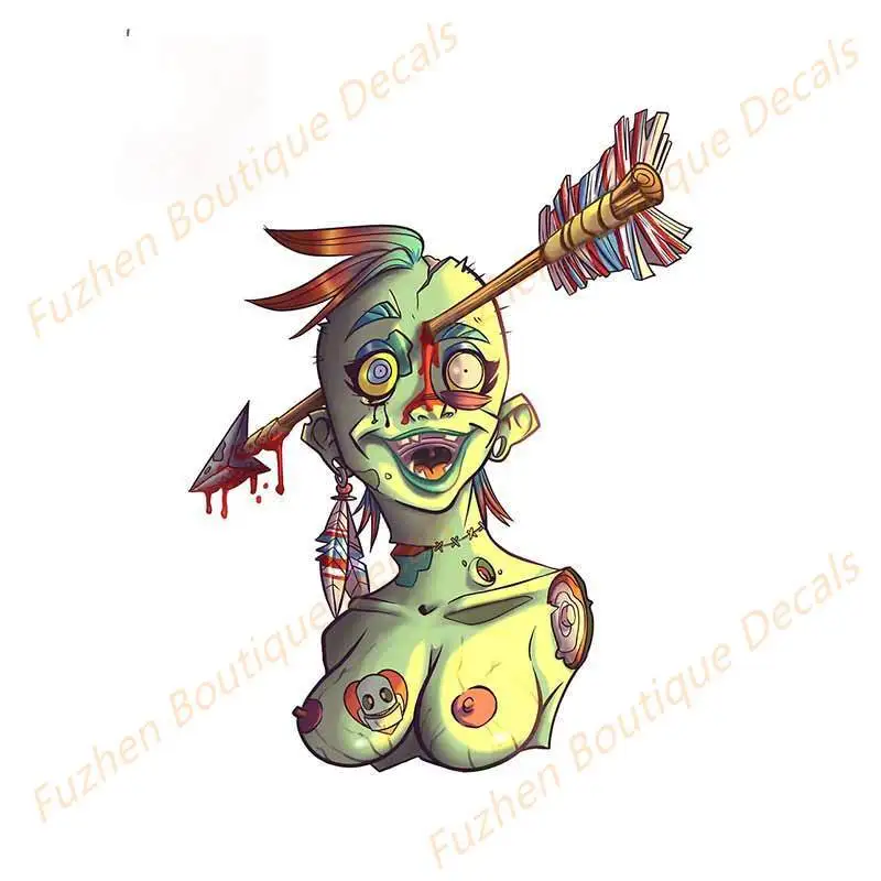 

Fuzhen Boutique Decals Exterior Accessories Headshot Mcboobs Zombie Punk Car Sticker Laptop Decal Refrigerator Scratch-Proof Car