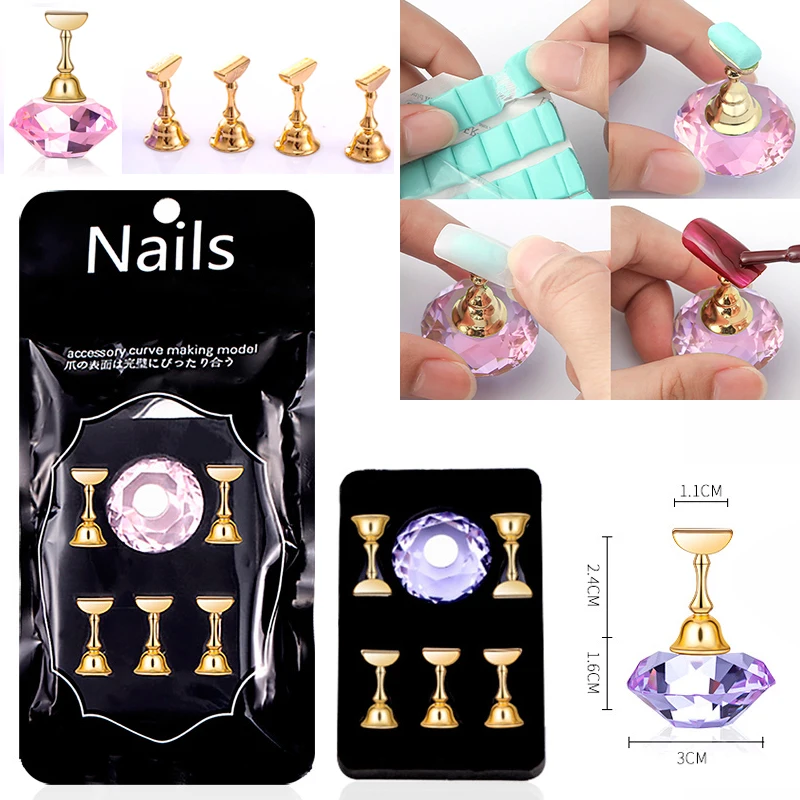 

1 Set Nail Display Stand Nail Showing Shelf Nail Holder Practice Training Stand Tools Acrylic Nail Holders Nail Glue Clay Tips