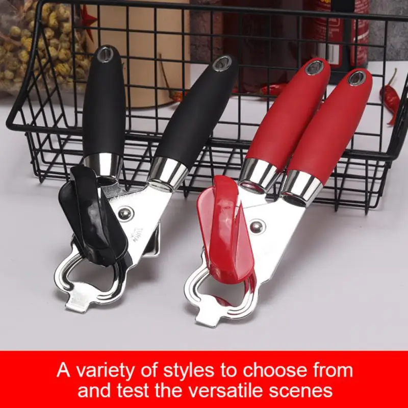 

Stainless steel can opener kitchen tool professional ergonomische handleiding blikopener manual side cutting safe and labor-save