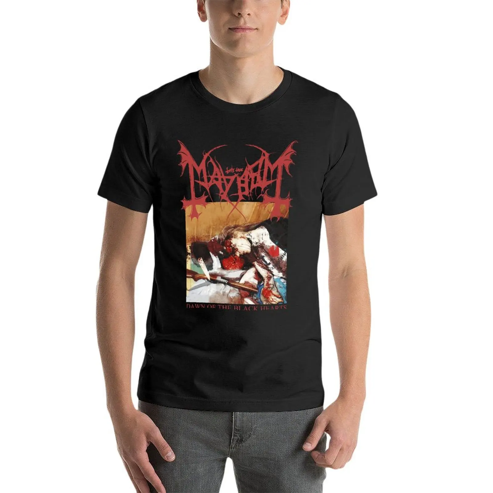 

Mayhem - Dawn Of The Black Hearts Oversize T-Shirts Harajuku Men'S Clothes 100% Cotton Streetwear Big Size Top Tee