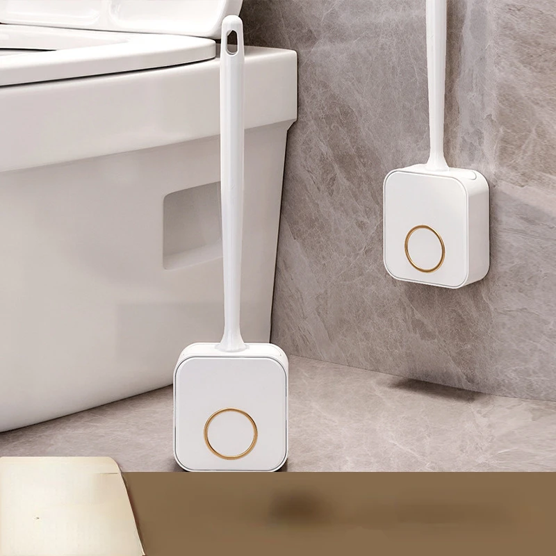 

Light luxury new toilet brush household no dead corner toilet brush wall hanging set silicone artifact wash toilet toilet toilet