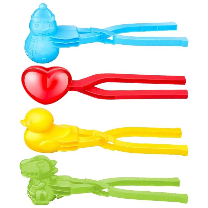 

Snowball Toy Kit For Kids Outdoor,Shape Of Dinosaur Heart Duck Snowman Winter Snow Ball Game Snow Ball Maker With Handle