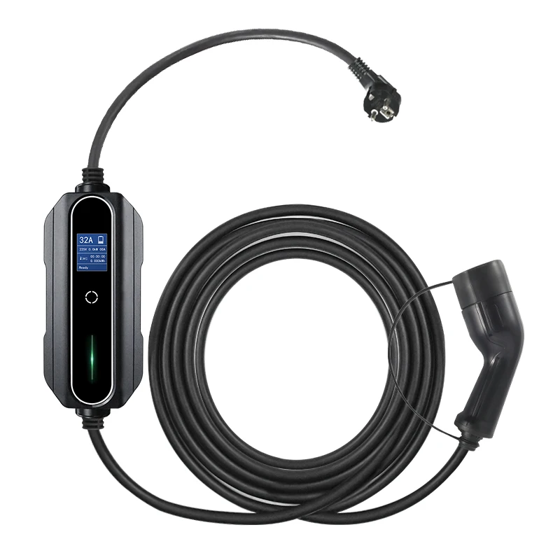 

OEM Portable ev charger 32A Mode2-Type2 home use adjustment current ev car charging cable