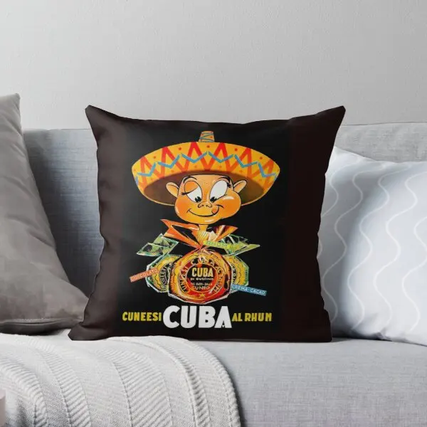 

Cuba Vintage Chocolate Candy Advertisi Printing Throw Pillow Cover Decor Hotel Throw Bedroom Fashion Waist Pillows not include
