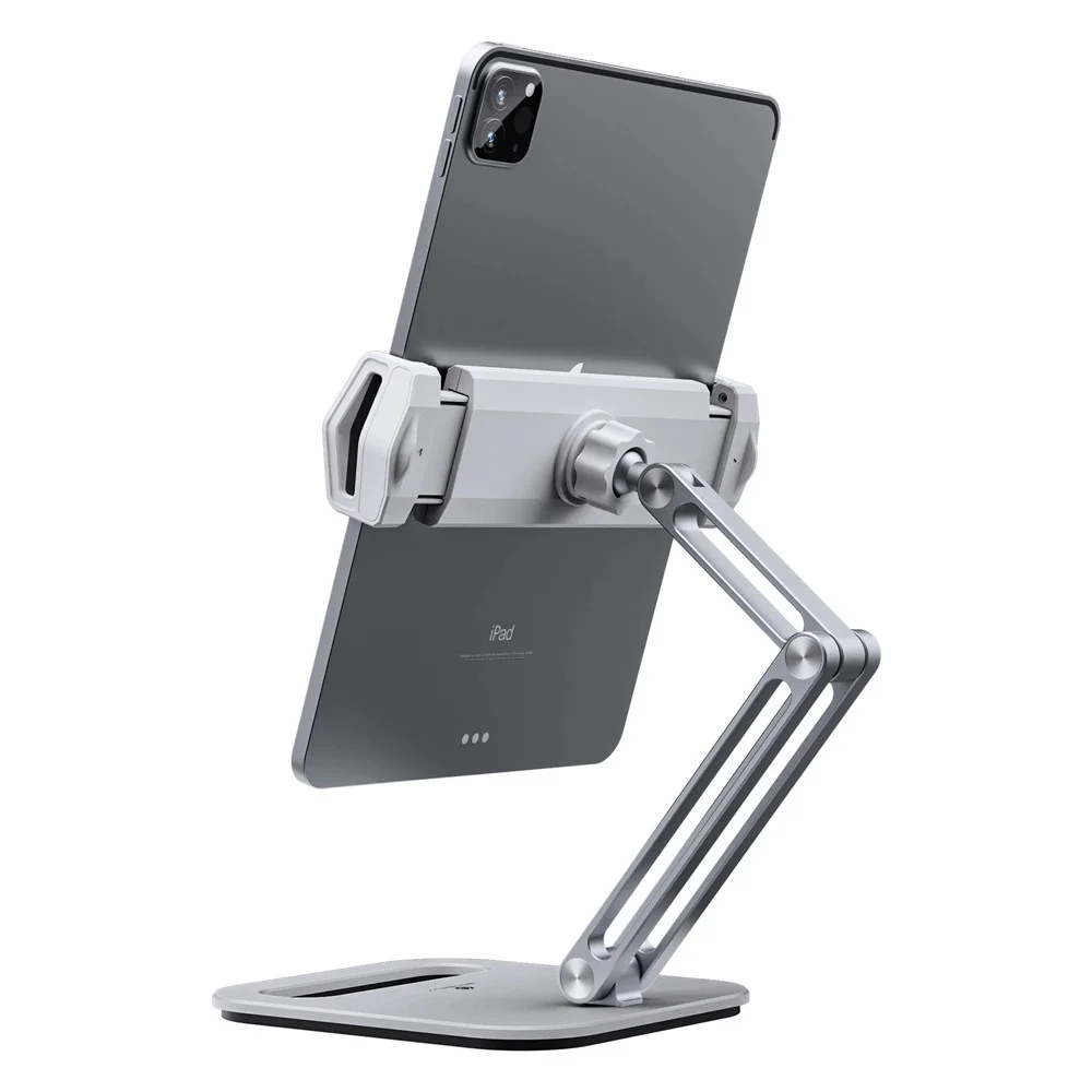 

Foldable Tablet Stand Three Shaft Design Multi Angle Adjustable Tablet Support Desktop Aluminum Hands Free Cell Phone Holder