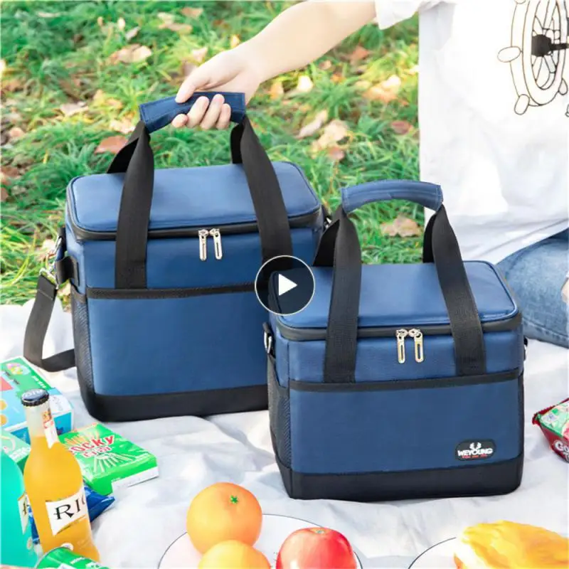 

Navy Blue Insulation Bags Easy To Carry Cooler Box High Capacity Thermal Insulation Large Capacity Insulation Bag Picnic Bag