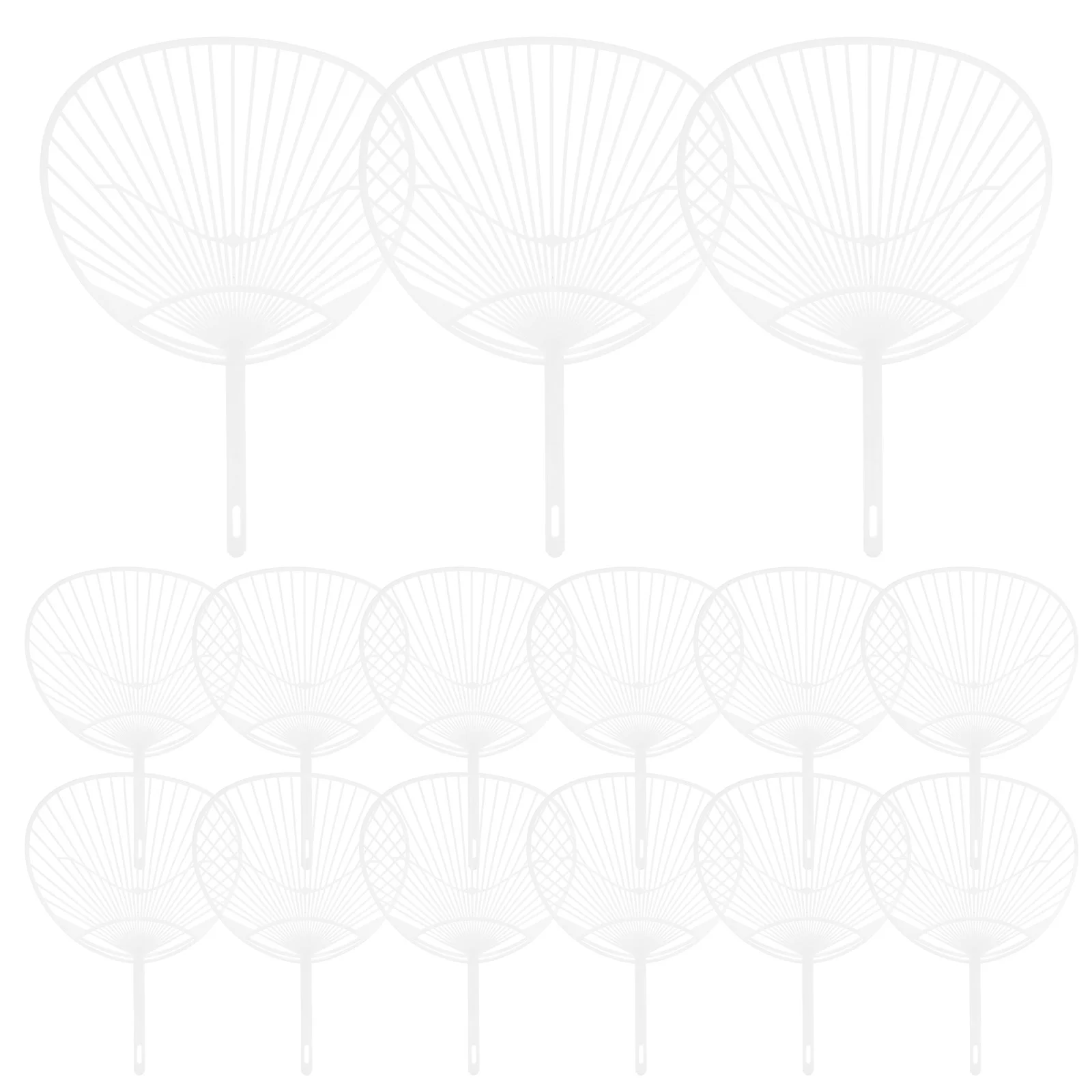 20 шт. японский вентилятор Uchiwa набор сделай сам ручной рамка для поделок (белый)