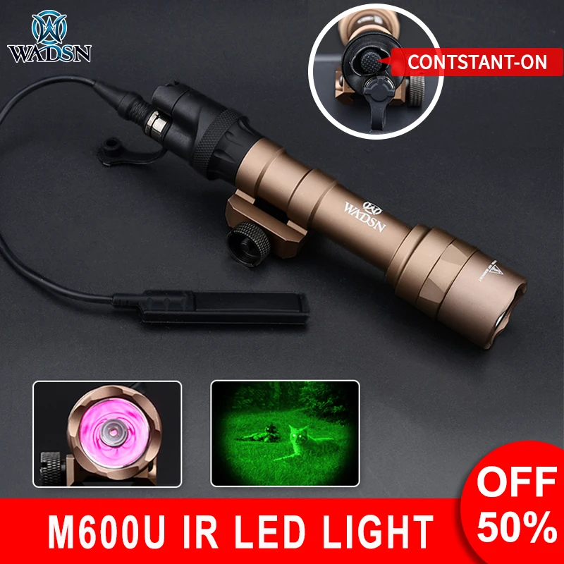 Wadsn M600U Flashlight IR LED Light Infrared Output SF M600 Tactical Scout Light with Remote PressureSwitch Airsoft Hunting Lamp