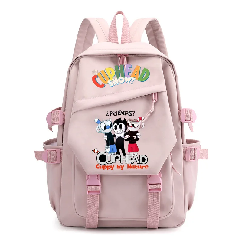 Картонный рюкзак Cuphead для девочек и мальчиков школьная сумка вместительная