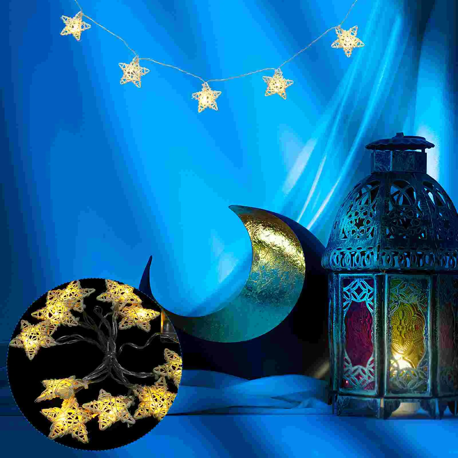 

LED Rattan Star String Light Battery Powered String Lamp for Birthday Party