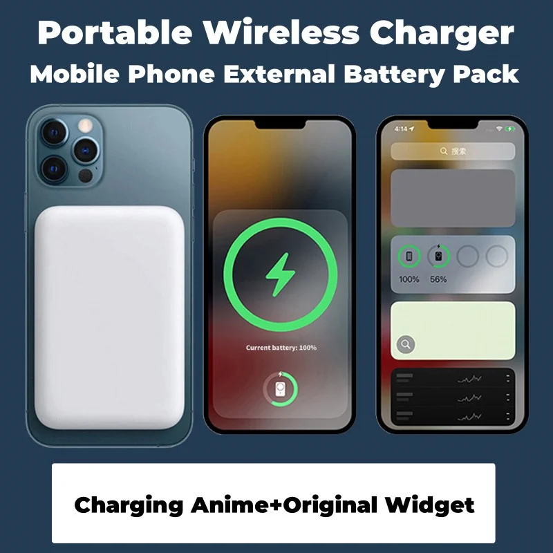 Original 1:1 Macsafe Powerbank Magnetic Wireless Charger For iPhone 12 13 14 Pro Max Portable Power Bank Spare Auxiliary Battery