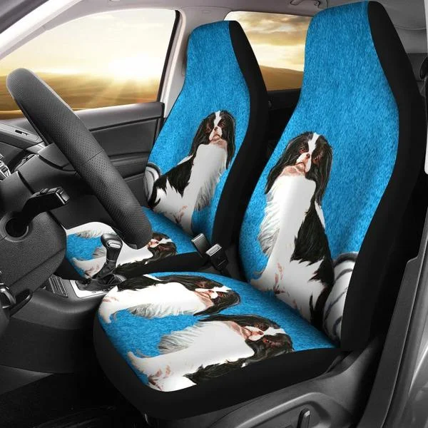 

2pcs Japanese Chin Dog Print Car Seat Covers