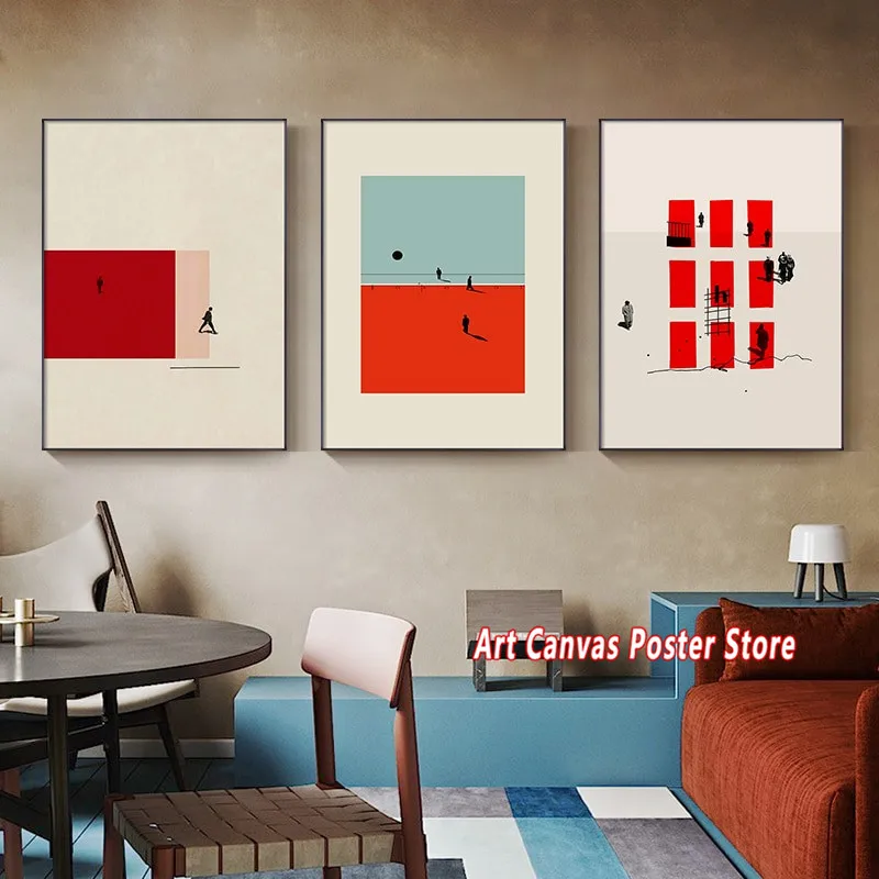 

Figure Action Form Humorous Posture Nordic Style Posters Canvas Painting Wall Art Modern Colorful Picture for Home Decor Cuadros
