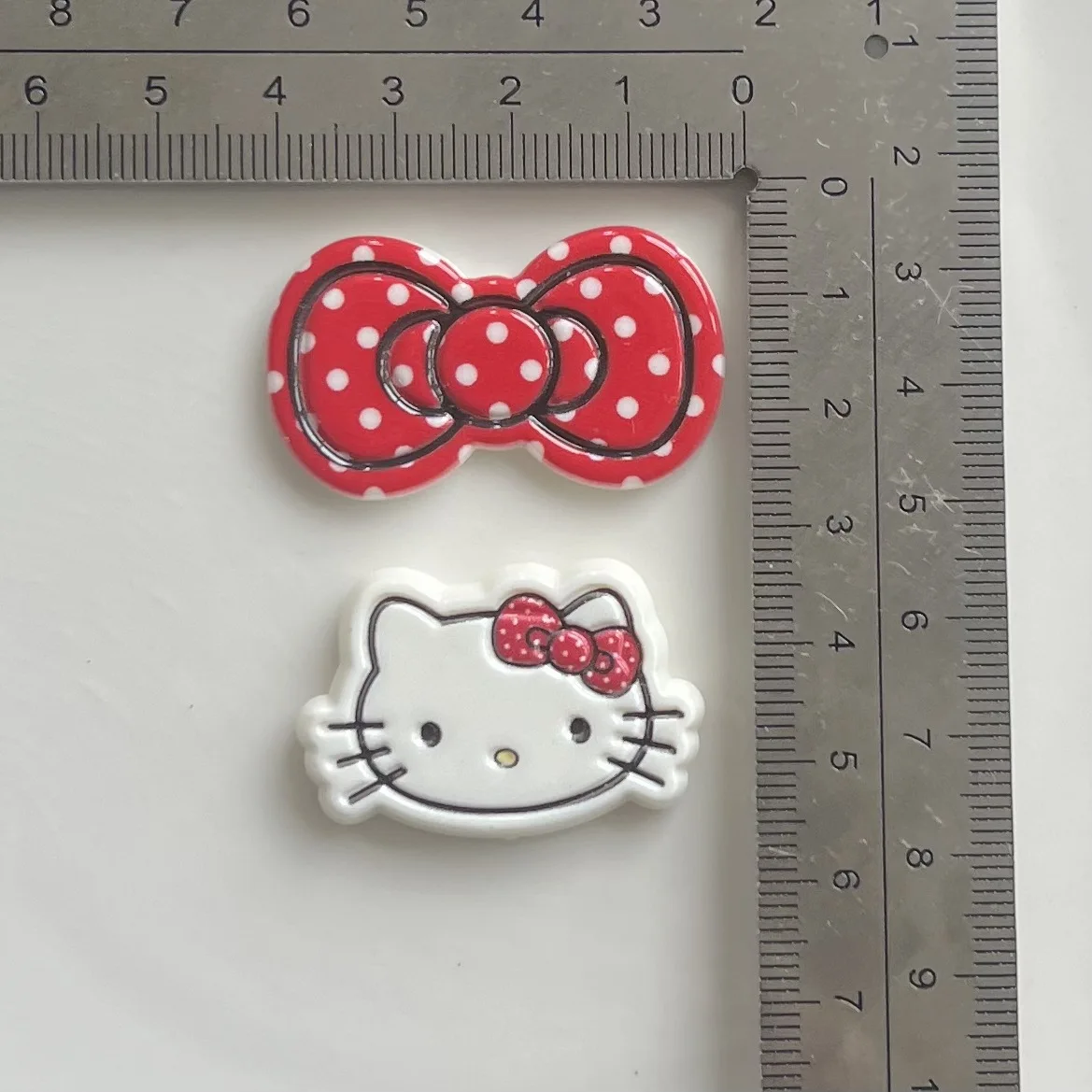 5 шт. новый красный бант в горошек аксессуары из смолы с плоской задней частью KT