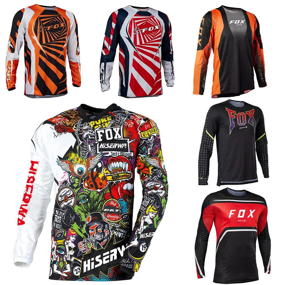 

Downhill Jersey Long Sleeve Enduro Motocross Bat Fox Jersey MTB Downhill Mountain Bike DH Mountain Bike Clothing Mtb jersey