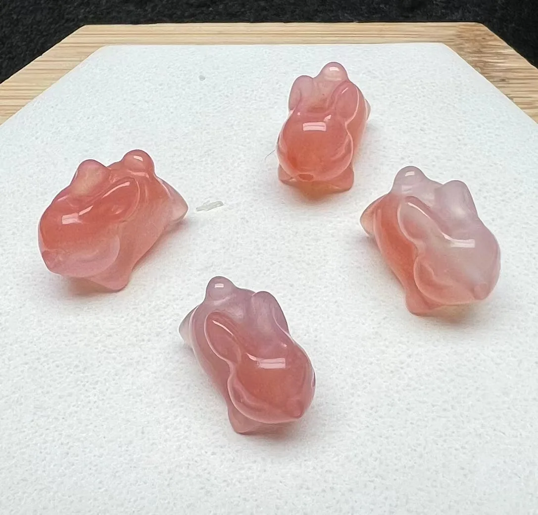 

10 шт., Фигурка кролика, кошки из натурального агата