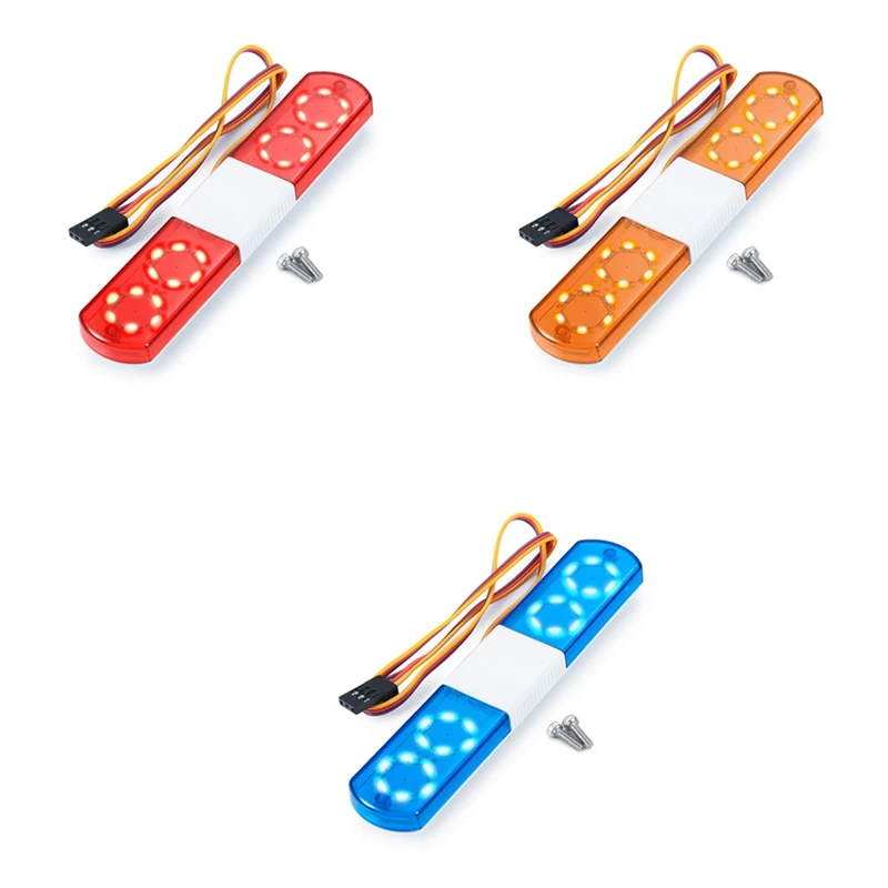 

6 режимов дистанционного управления полицейская вспышка тревожная светодиодсветильник для 1/8 1/10 Axial SCX10 Traxxas HSP Kyosho Tamiya радиоуправляемые авт...