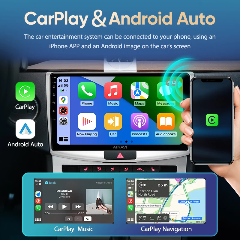 Ainavi 9 Inch Qualcomm 8 Core Car Radio For Audi A3 Android 2003-2013 Carplay Auto 4G DSP AI Voice Multimedia Automotive |