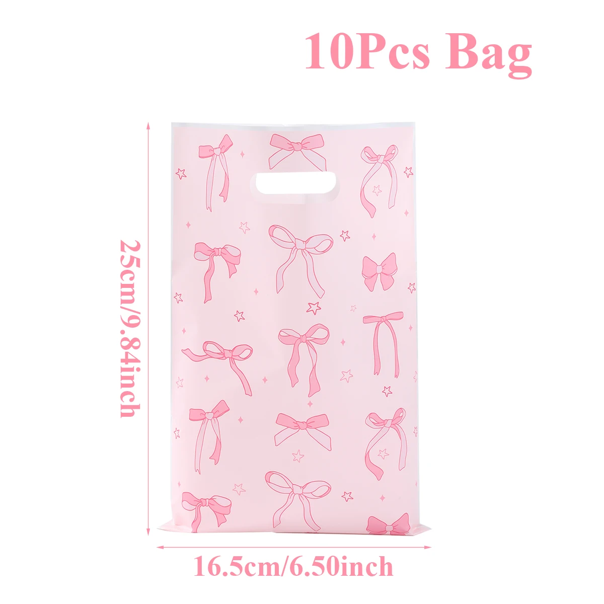 

Пластиковый подарочный пакет с бантом QIFU