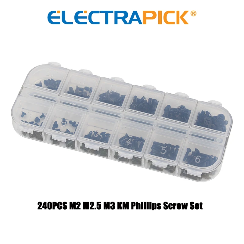 

Набор винтов Electrapick M2 M2.5 M3 240 шт.