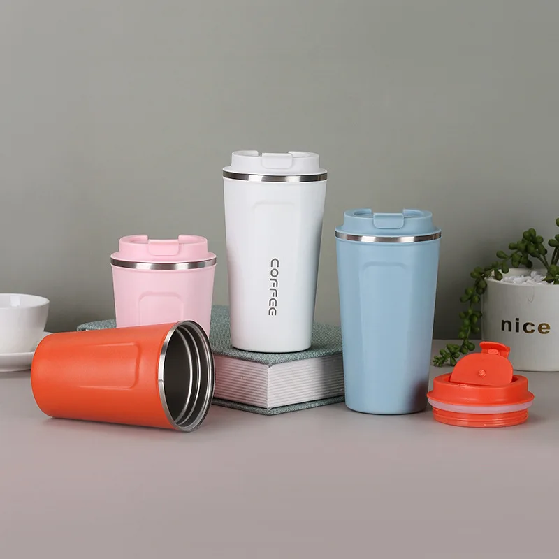 

380/510ml Creative Ceramic Coffee Thermos Mug Portable Car Vacuum Flasks Travel Mug Insulated Thermal Water Bottle Keep Cold/Hot