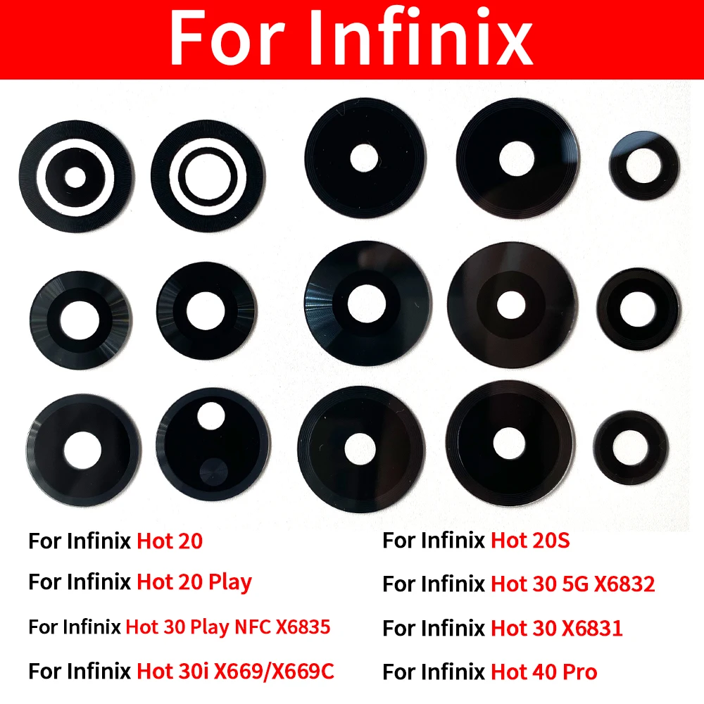 НОВАЯ стеклянная крышка объектива задней камеры с клеем для Infinix Hot 20 20S Play 30 5G 30i X669