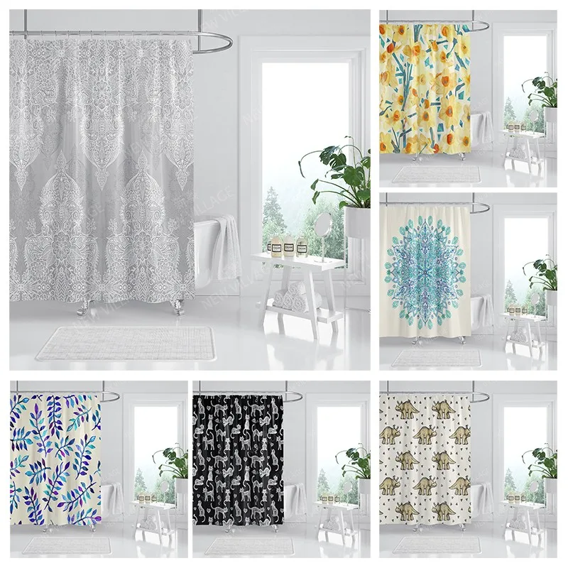 

Водонепроницаемые тканевые занавески для душа, занавески для ванной, аксессуары, занавеска для ванной, для душа, 180x200 см, 240*200, аниме, украшен...