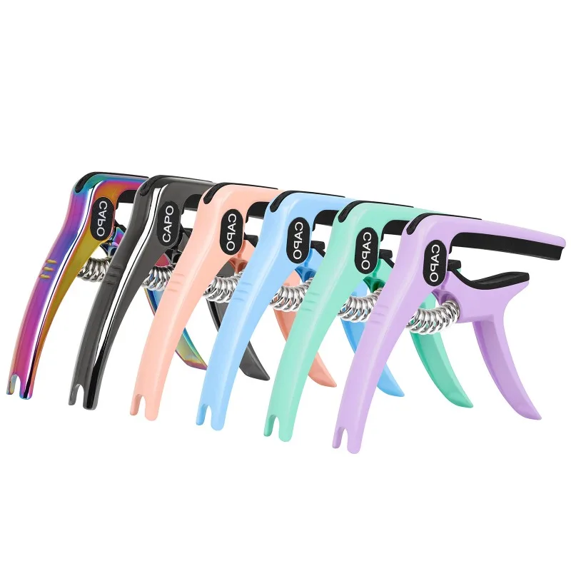 

Metal CAPO Guitar Universal Multifunctional Adjustable Clip Paddle Card Slot String Starting Device Adjustable Clip Guitar Acces