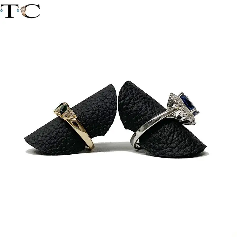 Кожаный ювелирный дисплей маленькая деталь креативное круглое кольцо реквизит