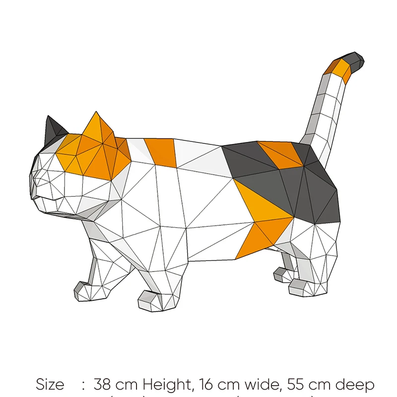 54 см стоящая полная кошка Милая Кошка Животное Домашнее украшение для пола