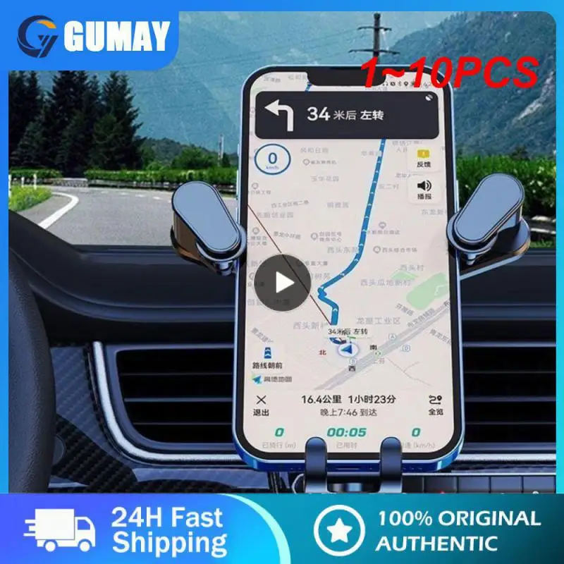 

1 ~ 10 шт. гравитационный Автомобильный держатель для телефона, крючок для вентиляционного отверстия, крепление для телефона с вращением на 360 градусов, держатель для смартфона для автомобиля, размещение одной рукой