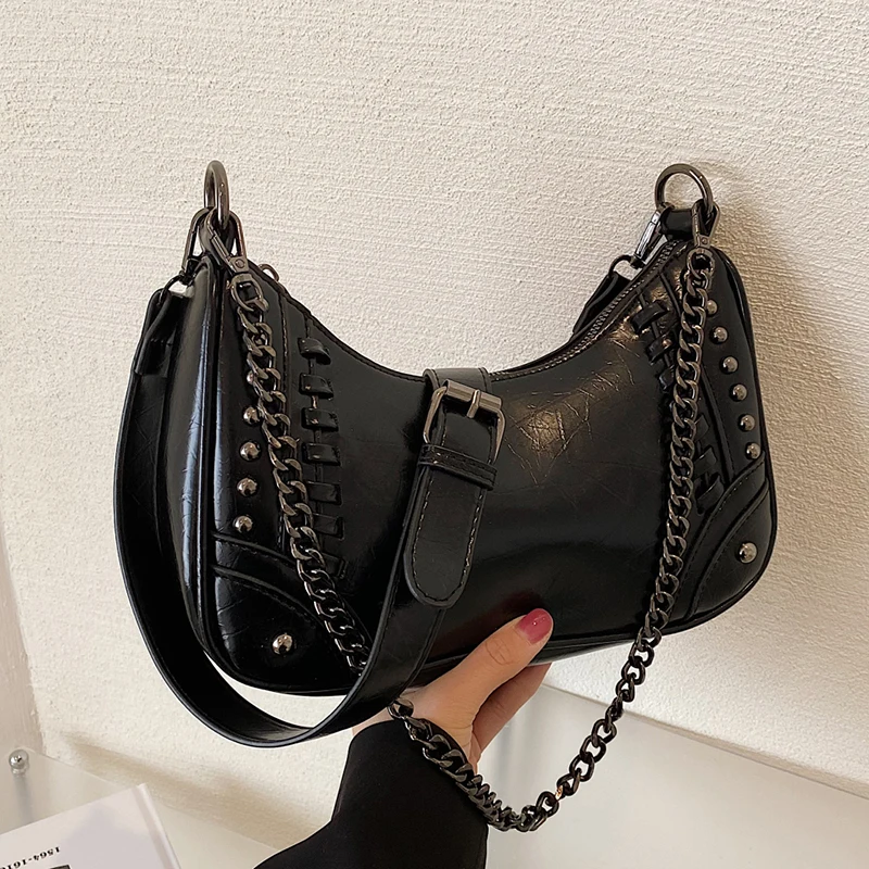 

High Quality Women Chain Handbags Shoulder Bags Fashion Designer Ladies Small Pu Leather Crossbody Bags Casual Messenger Bag New