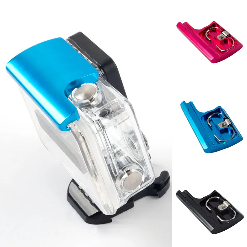 Snap Latch CNC Aluminum Back Door Clip Lock Buckle For GoPro Hero 4/3+ Housing Case Go Pro Accessories Top | Электроника