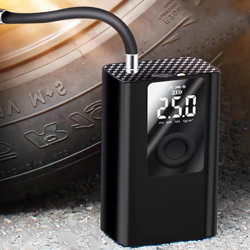 Electric Air Pump Power Bank Portable Wireless Car Tire Inflator with LED Light Air Compressor for car Bicycle Motorcycle Tire enlarge