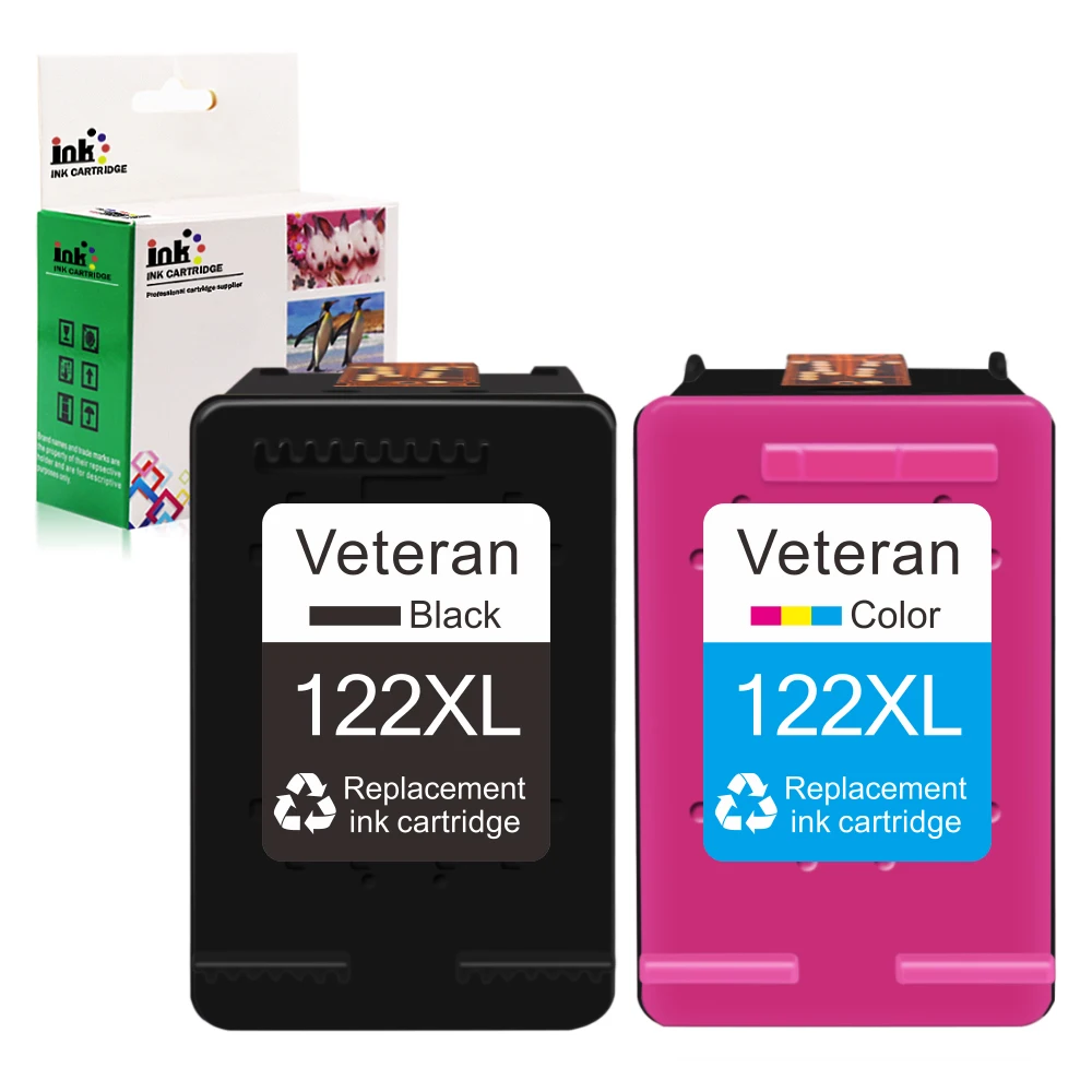 

Remanufactured 122 XL Cartridge Replacement for HP 122 HP122 Ink Cartridge Deskjet 1000 1050 1050A 1510 2000 2050 3000