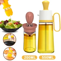 glass bottl oil sprayer oil dispenser with brush outdoor baking cooking barbecue spray bottl kitchen spice jars olive oil bottle