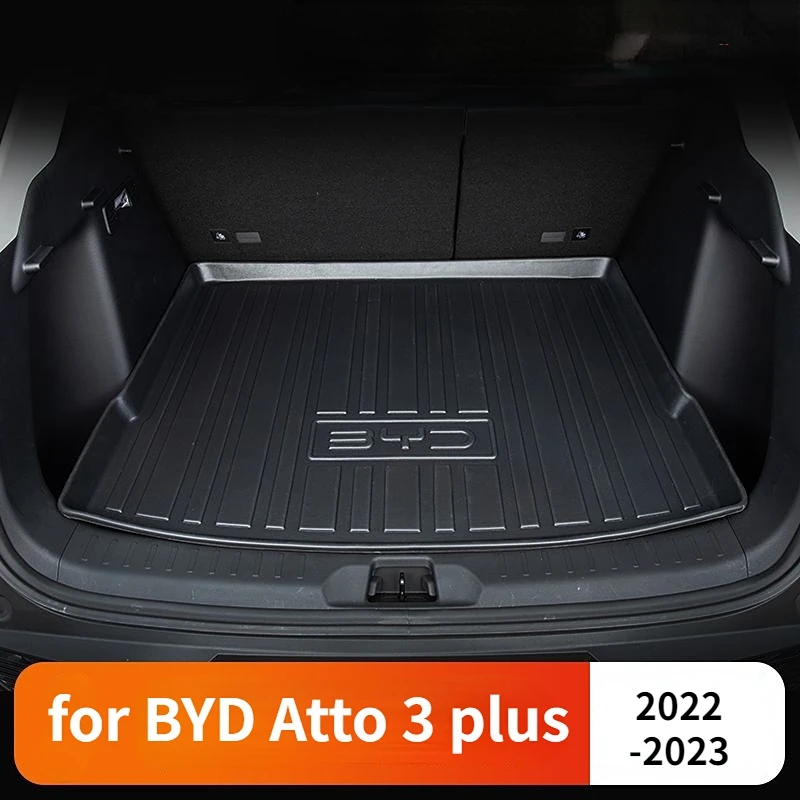 

Специальный поднос для багажника BYD Atto 3 Yuan Plus EV 2021 ~ 2023, Автомобильный задний багажник, коврик для груза, водонепроницаемый коврик для защиты от грязи