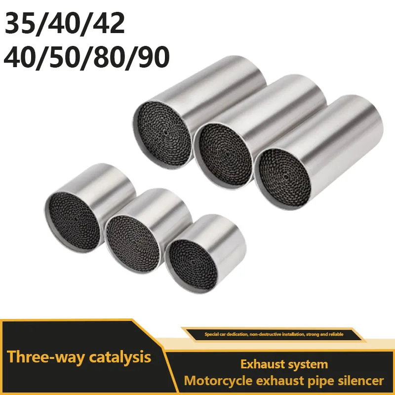 

Motorcycle Exhaust Pipe Silencer Three-Way Catalytic Honeycomb Inner Tank Silencer Plug Back Pressure Core