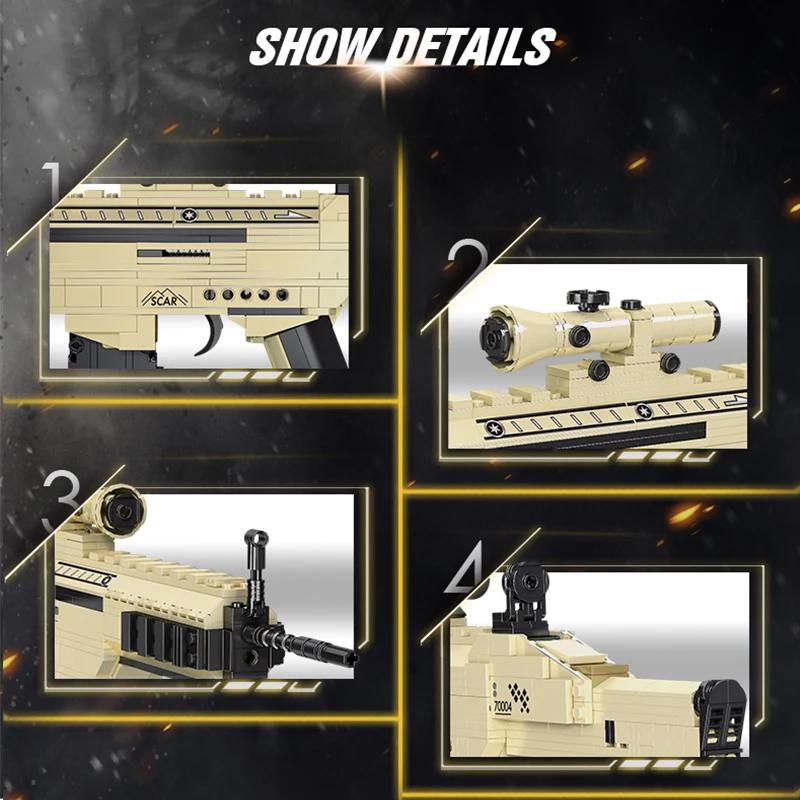 Военный Пистолет шрам M416 времен Второй мировой войны с изображением пустынного