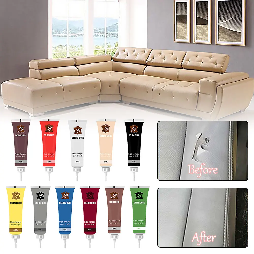 

Car Seat Care Gel Leather Skin Refurbish Repair Tool for Shoe Carseat Sofa Coats Holes Scratch Crack