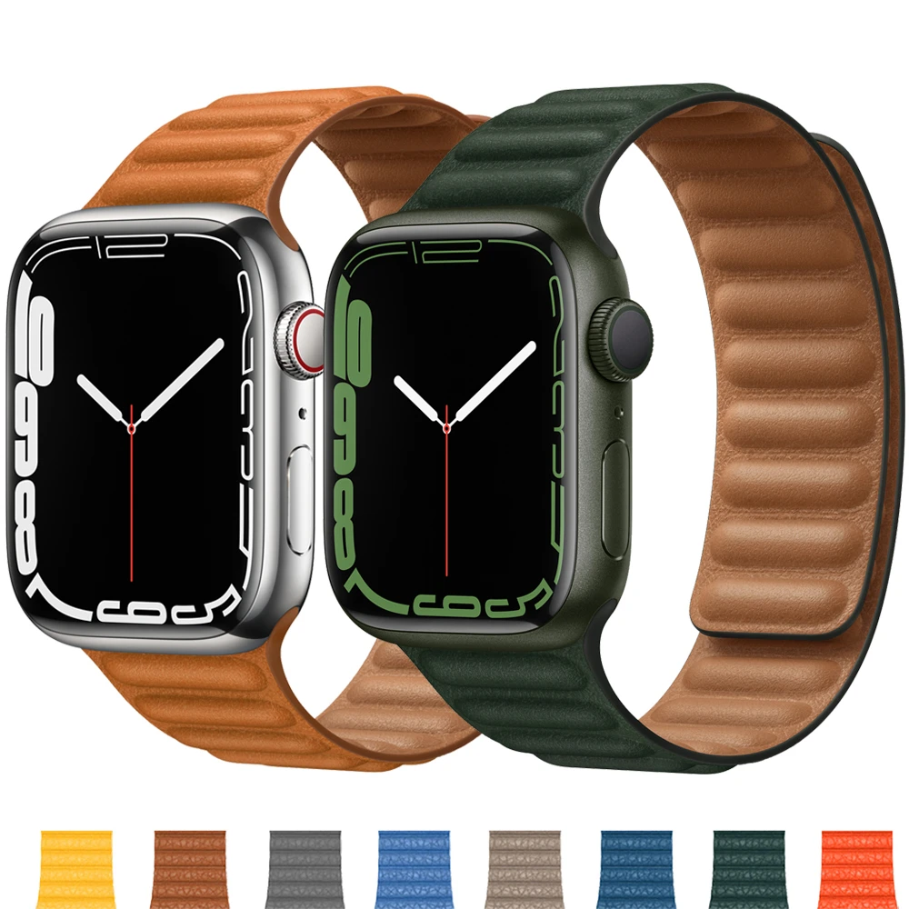Ремешок кожаный для Apple watch band 44 