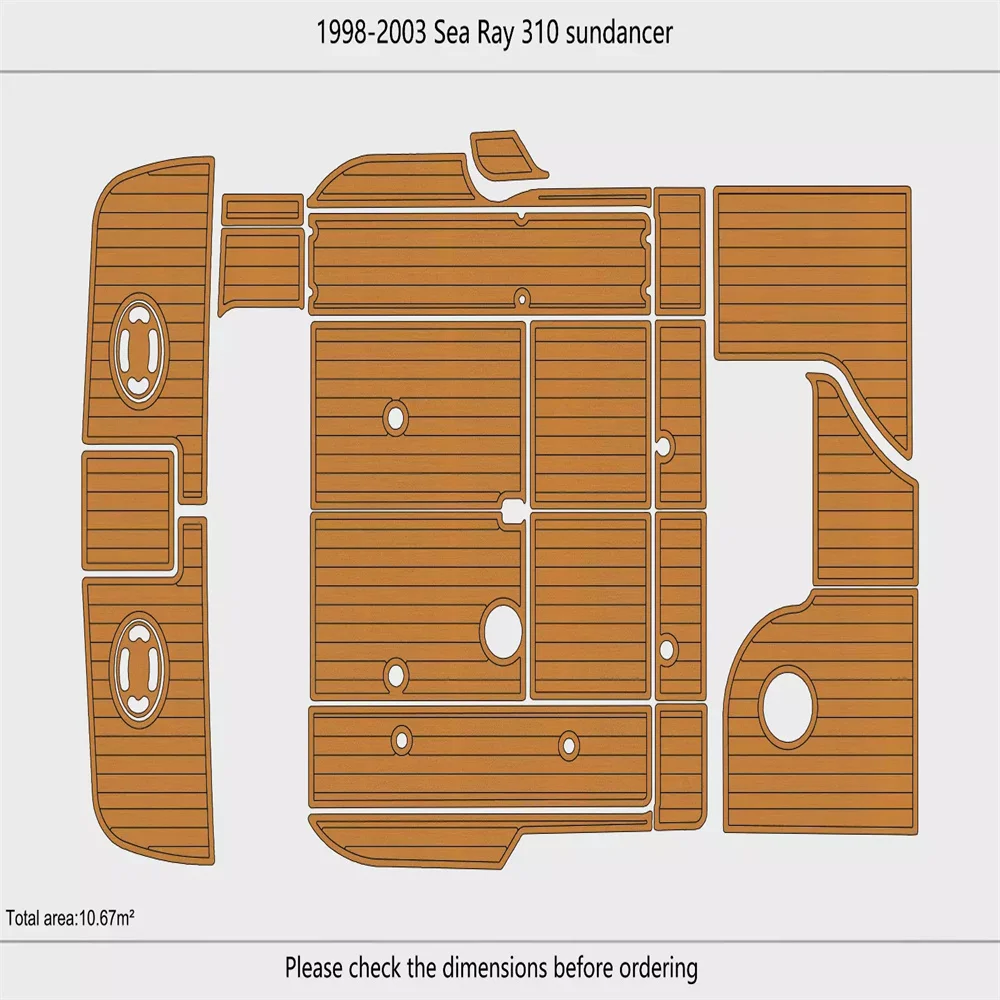 1998-2002 Sea Ray Sundancer 310 Плавательная платформа Кокпита Pad Лодка EVA Тиковая пол Морское