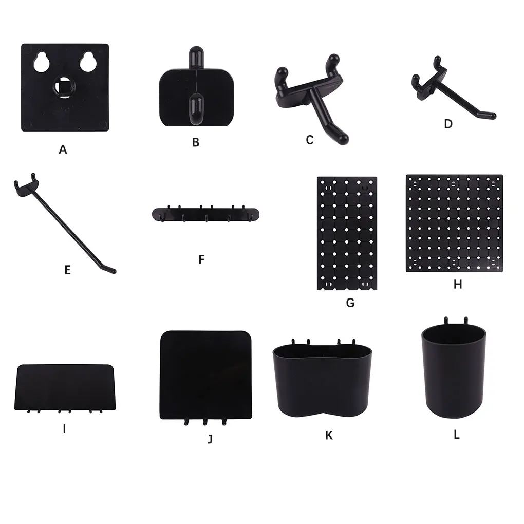 

Pegboard Dual Buckets Storage Shelf Organize Hardware Peg Boards Kitchen Supplies Hanging Organizer Large Pegboard