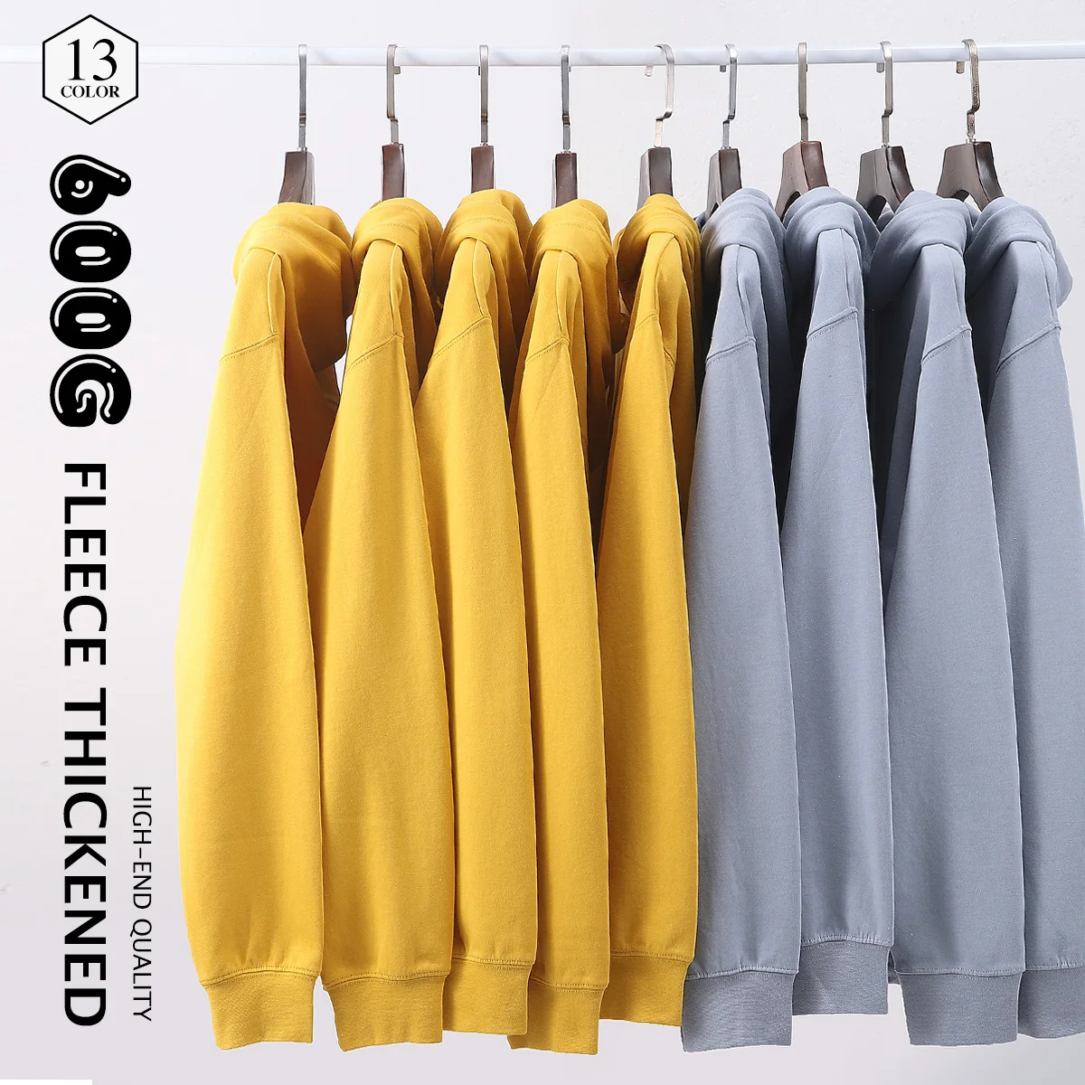 Толстовка с капюшоном для мужчин и женщин базовый пуловер флисовая толстовка 600 г