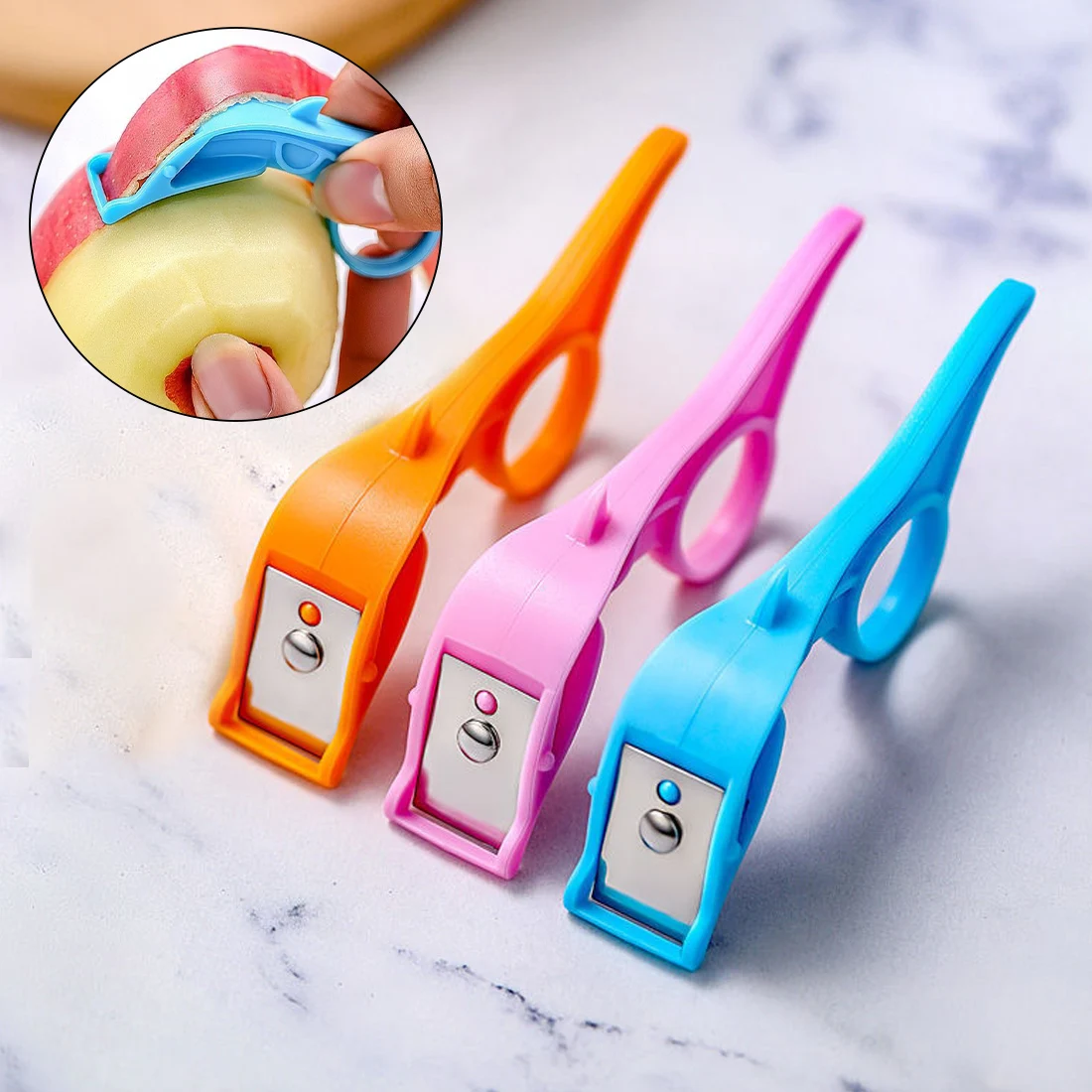 

Multi-Function Portable Planing Peeler 3 In 1 Creative Ring Orange Peeling Tools Apple Pear Peeler Kitchen Fruit Paring Knife