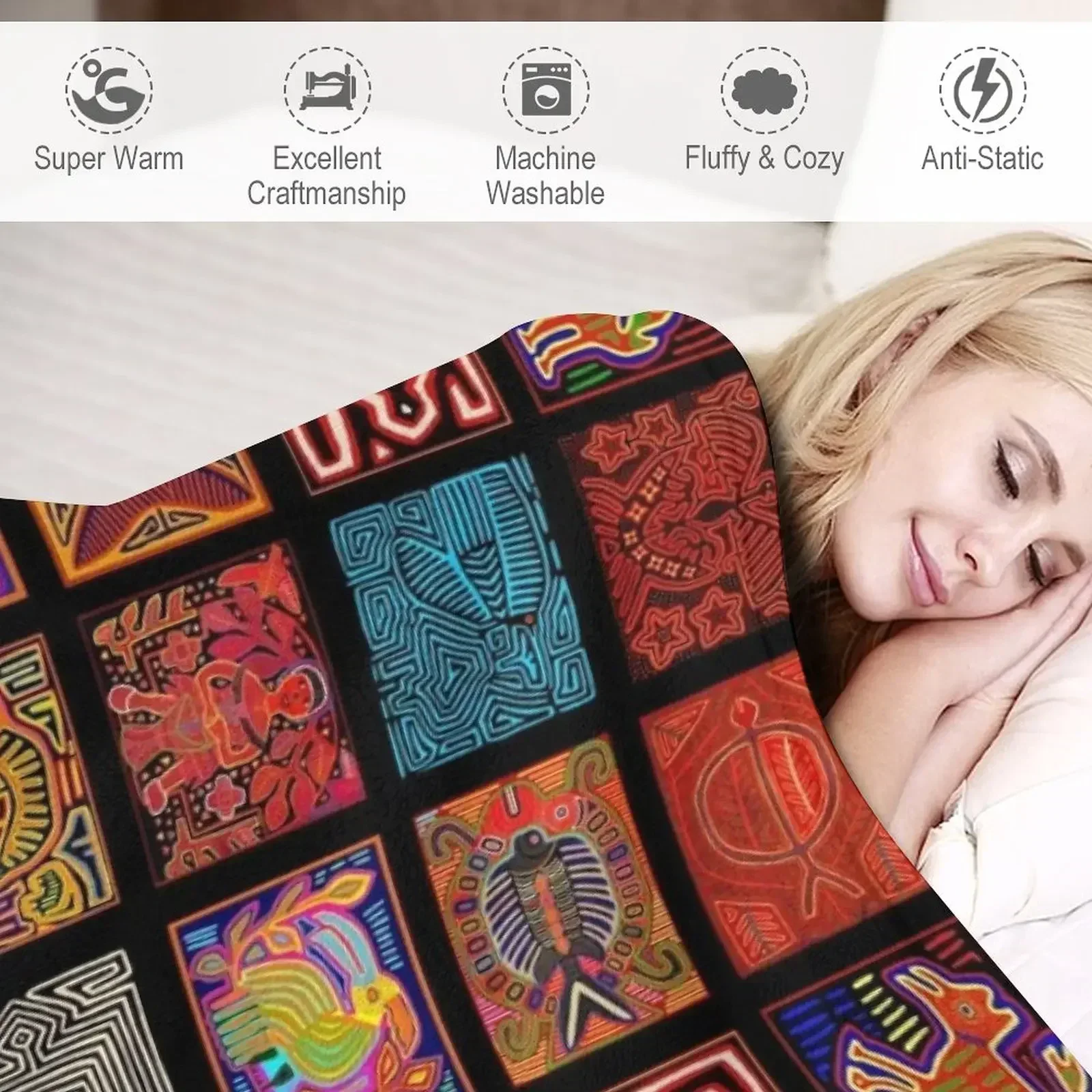 Одеяло с коллажем San Blas Islands персонализированный подарок одеяла для волос