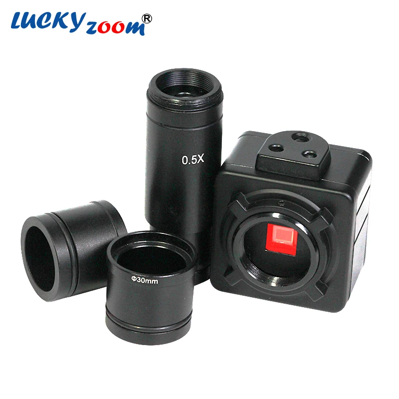 Câmera Eletrônica Digital de Microscópio com 5mp Usb Lente de Montagem c 05x Adaptador para Microscópio Trinocular Binocular Microscópios