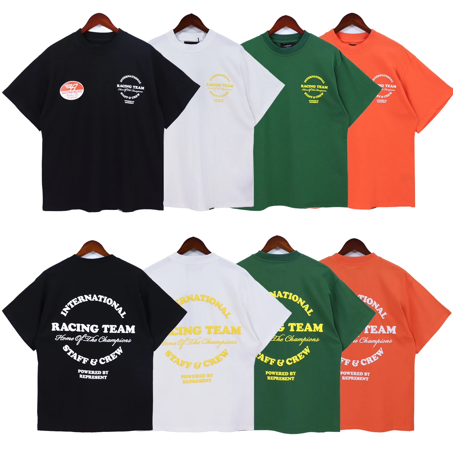 

New Fashion High Quality T-Shirt Foam Printing High Street Cotton Summer Retro Couple Round Neck T-shirt Men Women Loose Tops